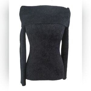 Pinque Billie Off Shoulder Sweaters Elegant Black Size Xs
